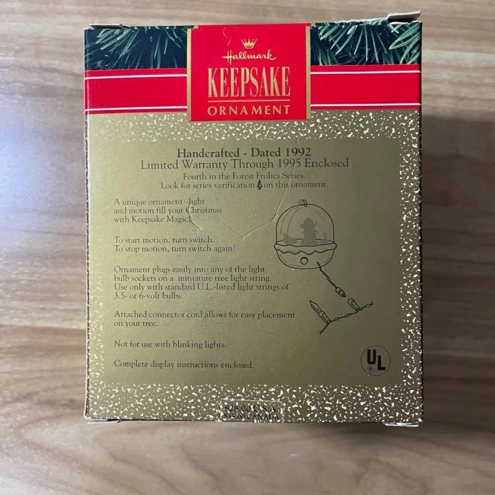 HALLMARK 1992 Keepsake Forest Frolics‎ Ornament Magic Light Motion